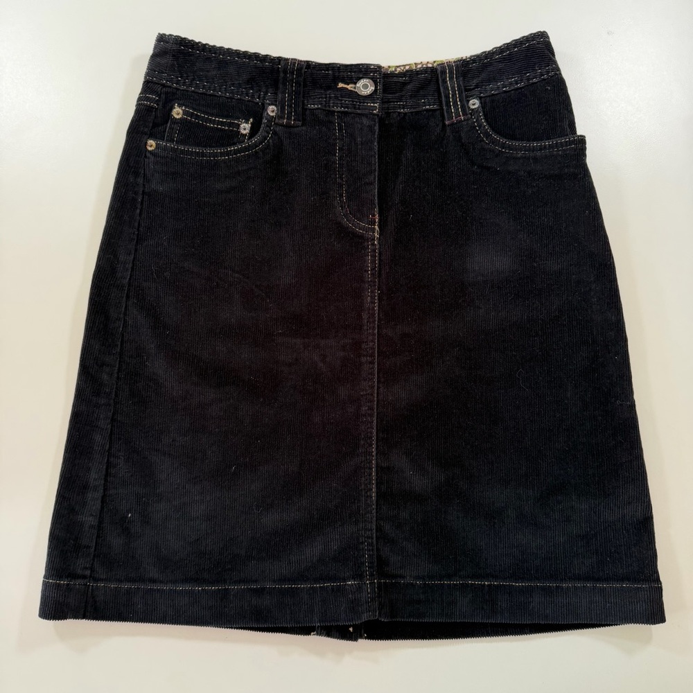 Boden Black Cord Mini Skirt - Picture 2 of 12